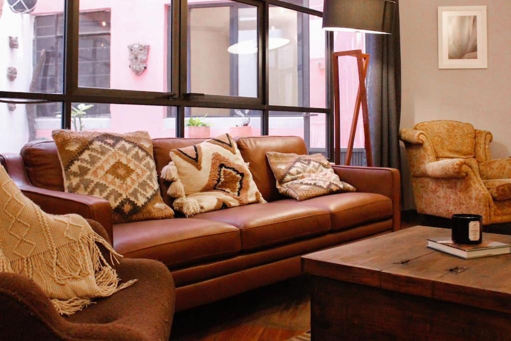 New Mex Inspired Bo-Ho Chic Apartment With Private Patio And Roof Terrace Mexico City Ngoại thất bức ảnh
