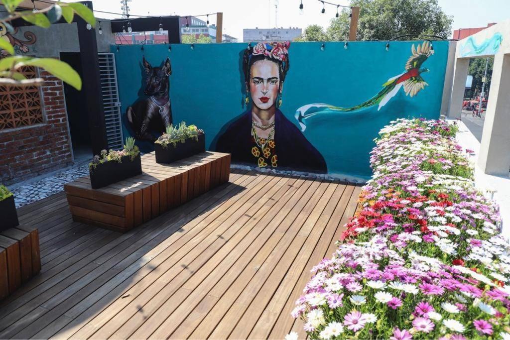 New Mex Inspired Bo-Ho Chic Apartment With Private Patio And Roof Terrace Mexico City Ngoại thất bức ảnh